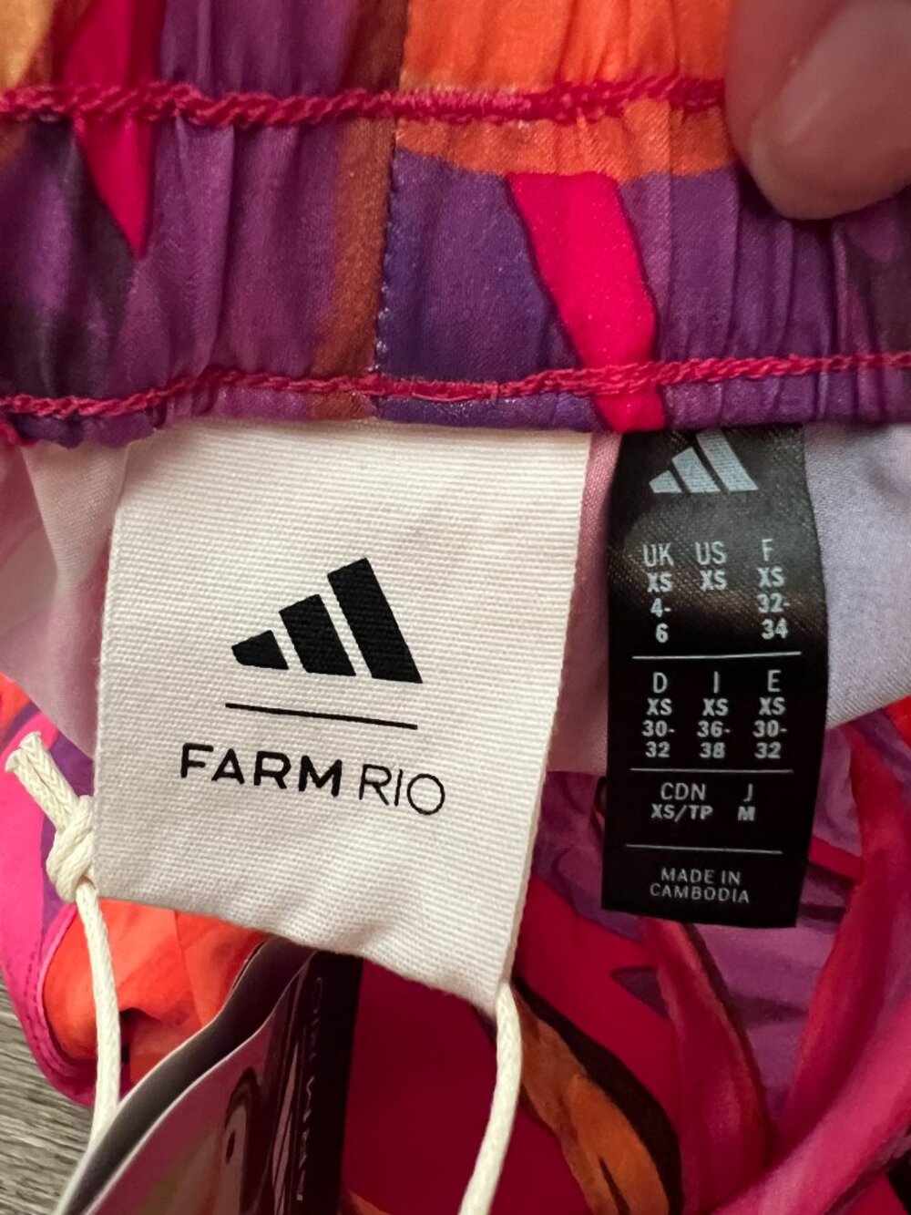NWT! FARM Rio x Adidas Pacer Shorts size XS - Picture 7 of 9